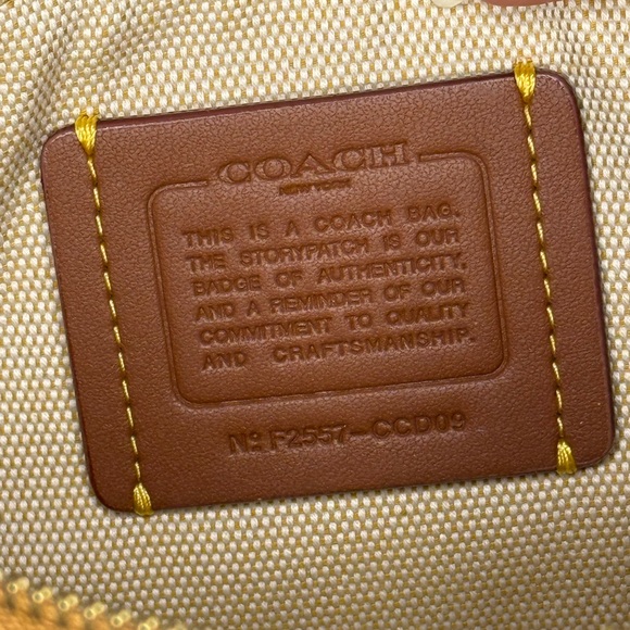 Coach Tan Mini Plaza Shoulder Bag with Gold Hardware - Picture 7 of 7